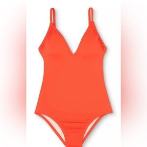 Vibrant Orange One-Piece Swimsuit